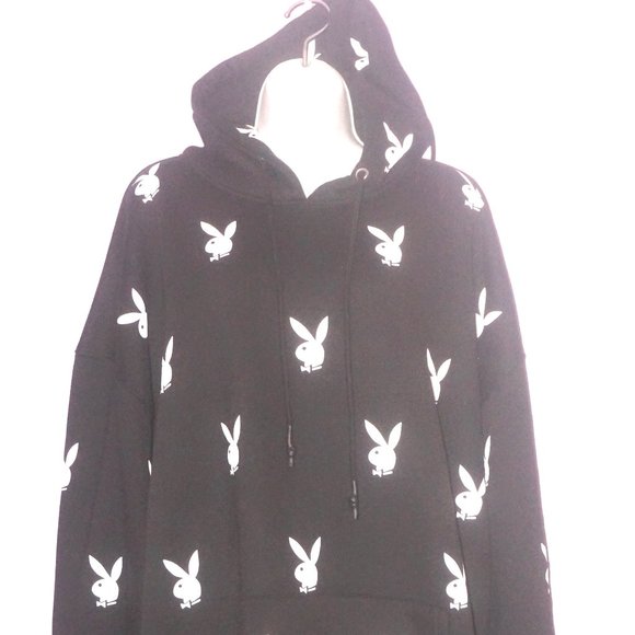 Bunny Print Oversized Hoodie Size 